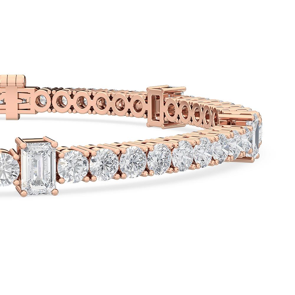 Round and Emerald-Cut Diamond Tennis Bracelet Collection