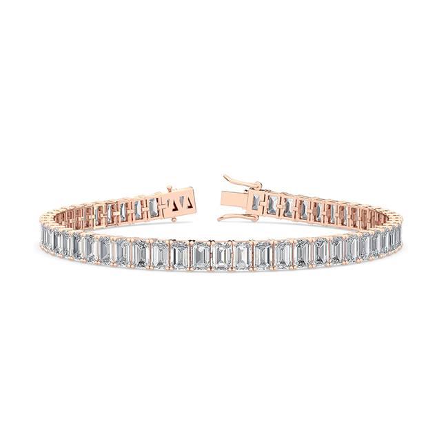 Rectangular Emerald-Cut Diamond Tennis Bracelet Collection