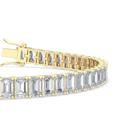 Rectangular Emerald-Cut Diamond Tennis Bracelet Collection