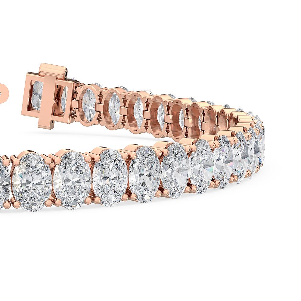 Oval-Cut Diamond Tennis Bracelet Collection