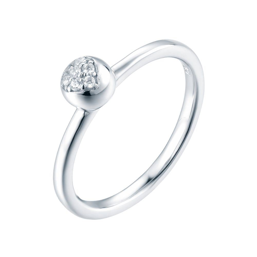 Petite Heart Diamond Cluster Ring