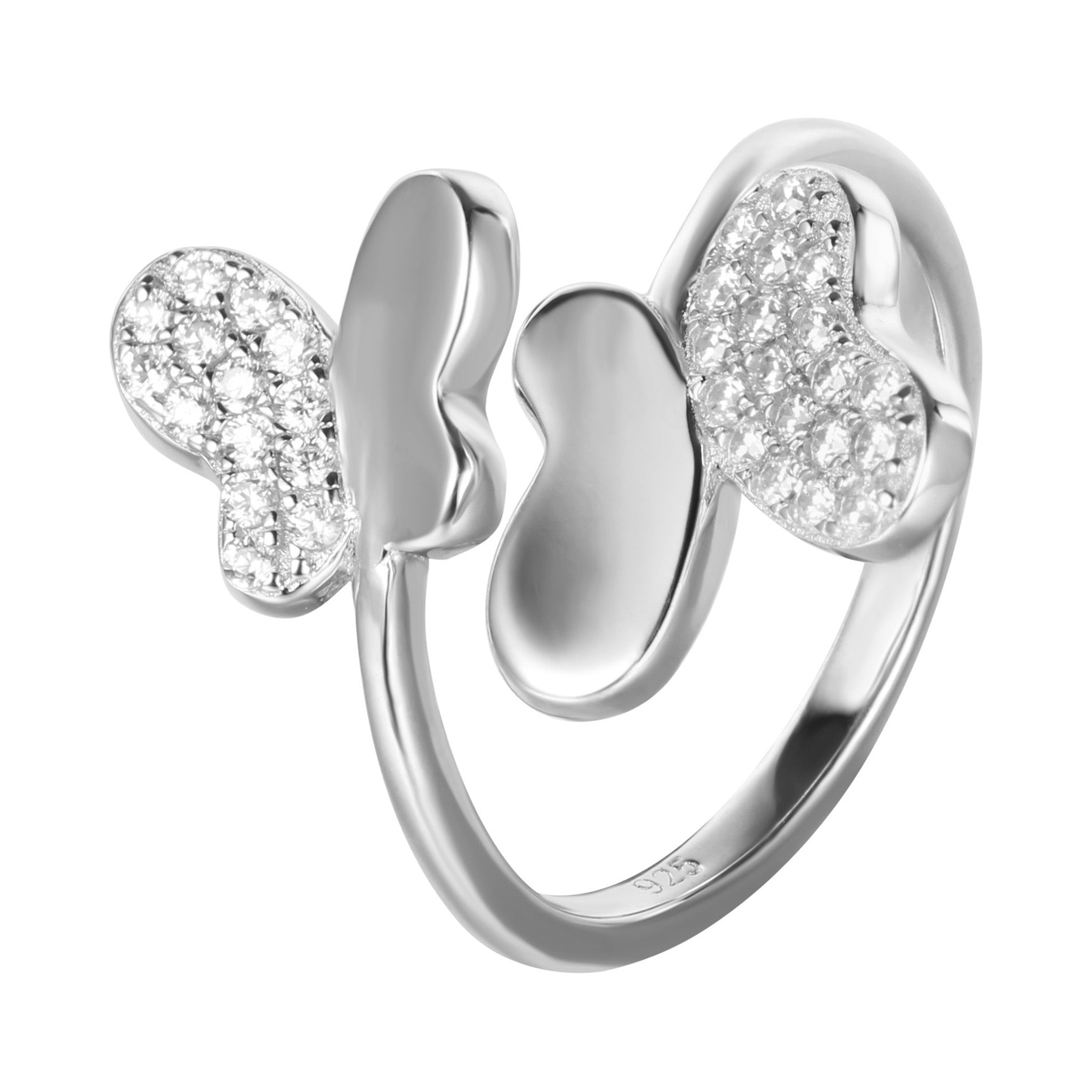 Pavé Butterfly Bypass Ring