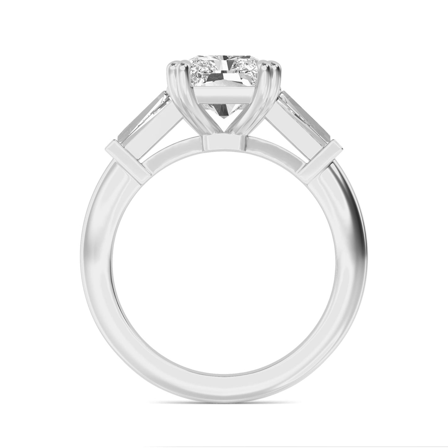 Timeless Emerald Cut Three-Stone Engagement Ring