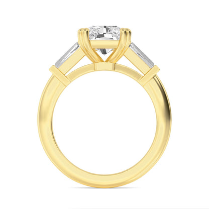 Timeless Emerald Cut Three-Stone Engagement Ring