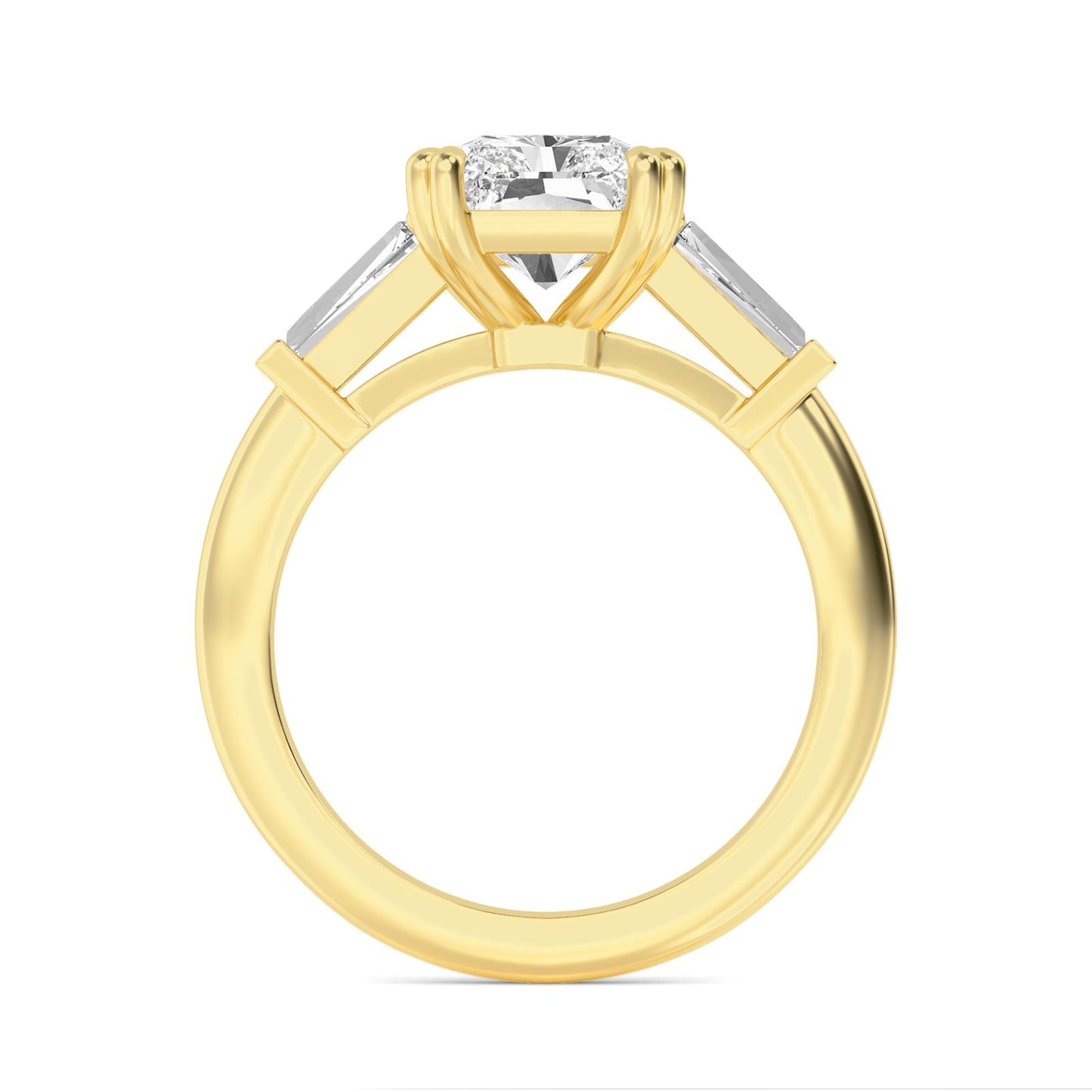 Timeless Emerald Cut Three-Stone Engagement Ring
