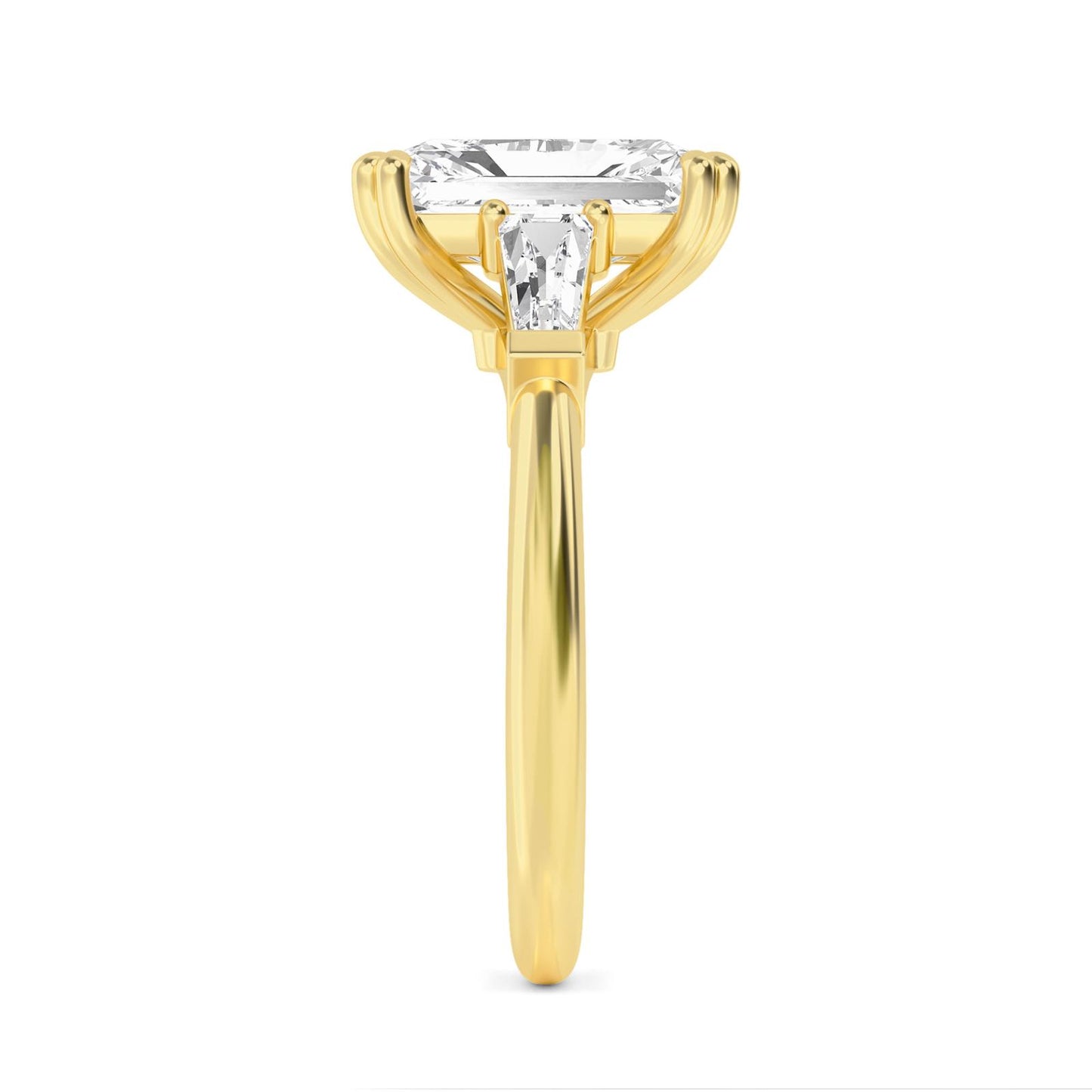 Timeless Emerald Cut Three-Stone Engagement Ring