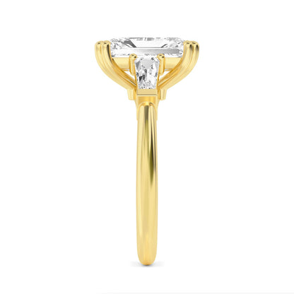 Timeless Emerald Cut Three-Stone Engagement Ring