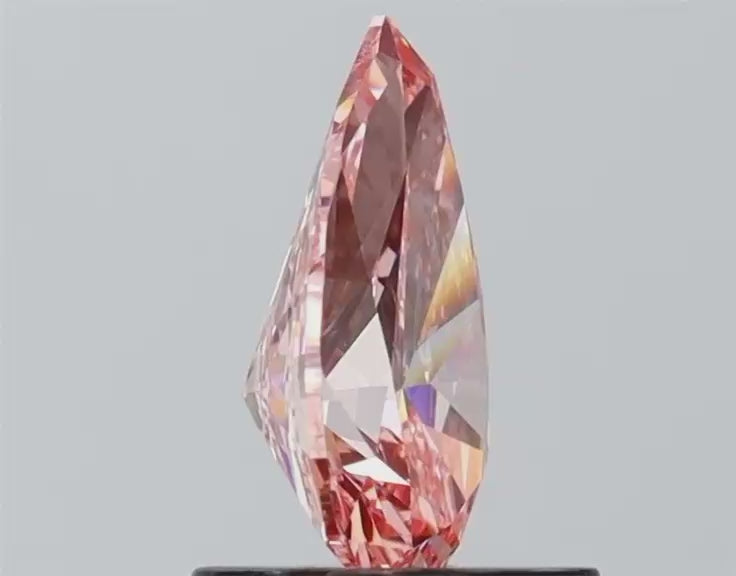 Pink Diamond & White Diamond Flower Ring in White Gold